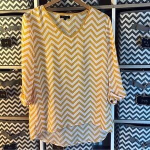 Kiara Yellow and White Boxy Blouse